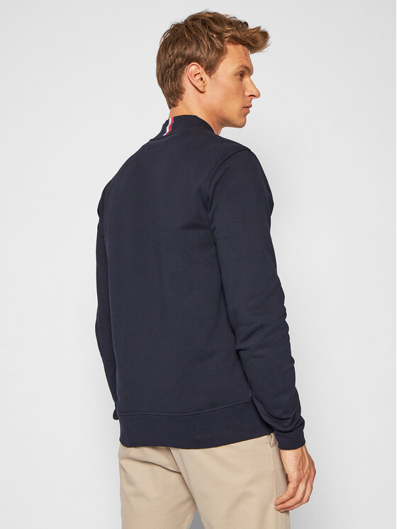 Tommy Hilfiger Bluza Mix Media Baseball MW0MW19355 Granatowy Regular Fit