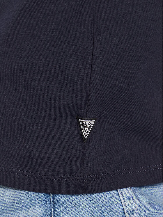 Guess Guess Majica Logo M3GI61 K9RM1 Mornarsko modra Slim Fit
