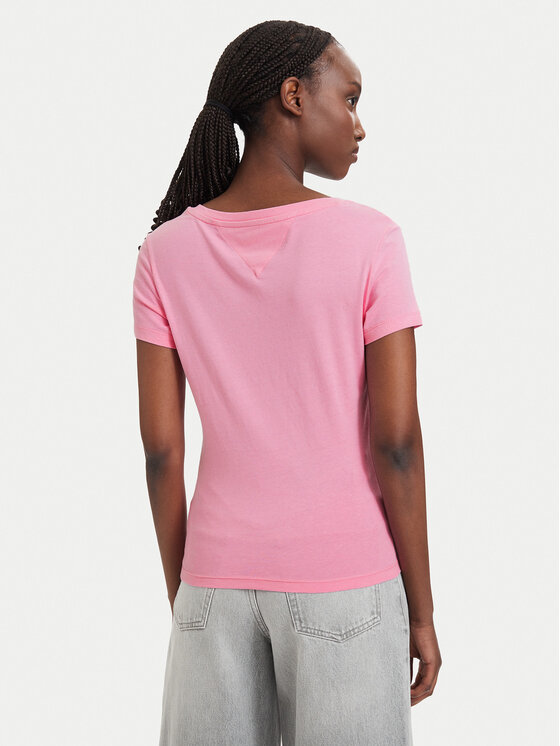 Tommy Jeans Tommy Jeans T-Shirt DW0DW20458 Hellrosa Slim Fit