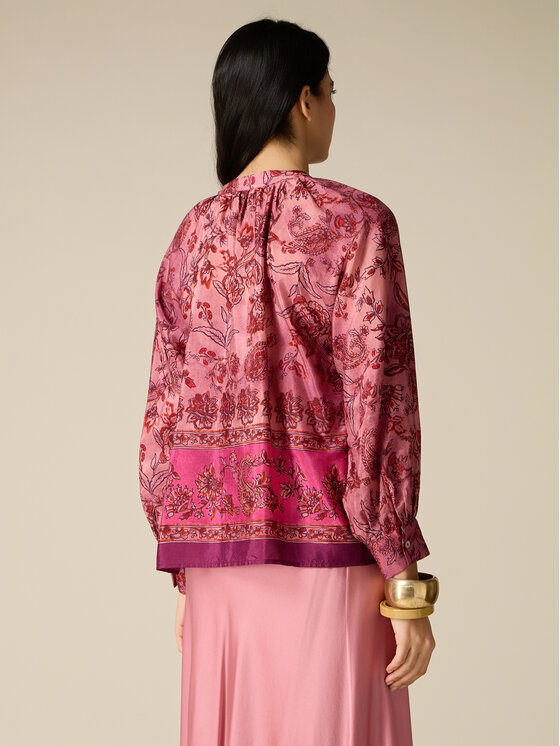 Oltre Oltre Blusa 2004J000769N0S9 Rosa Boxy Fit