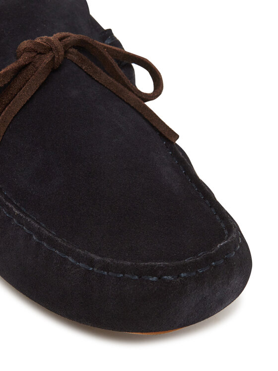 Tommy Hilfiger Tommy Hilfiger Mokasyny Hilfiger Folded Suede Driver FM0FM05385 Granatowy