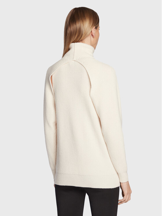 Calvin Klein Calvin Klein Krekls ar augstu apkakli K20K205092 Écru Relaxed Fit