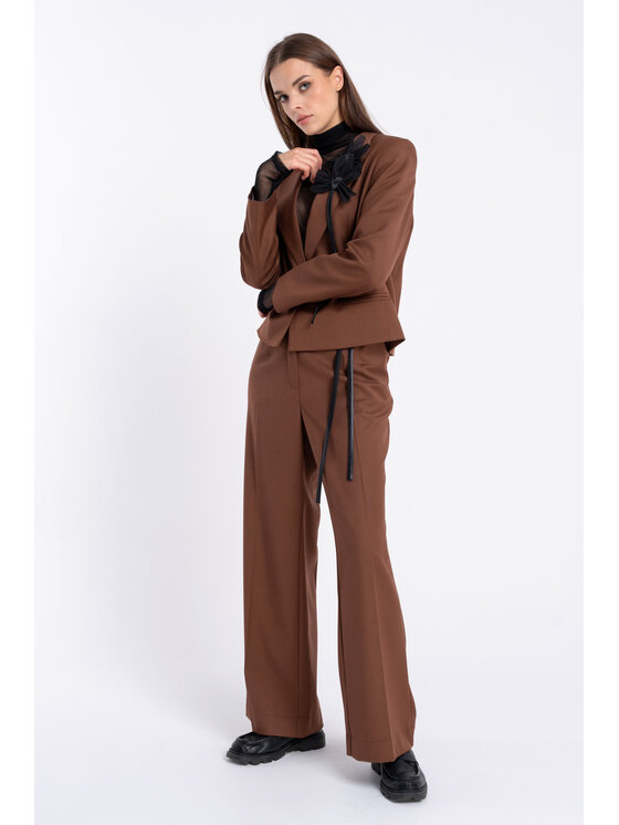 CLICK CLICK Σακάκι 71-0041 Καφέ Short Fit