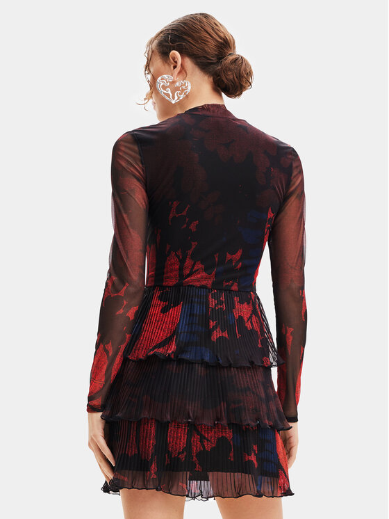 Desigual Desigual Φόρεμα καθημερινό 23WWVK78 Κόκκινο Regular Fit