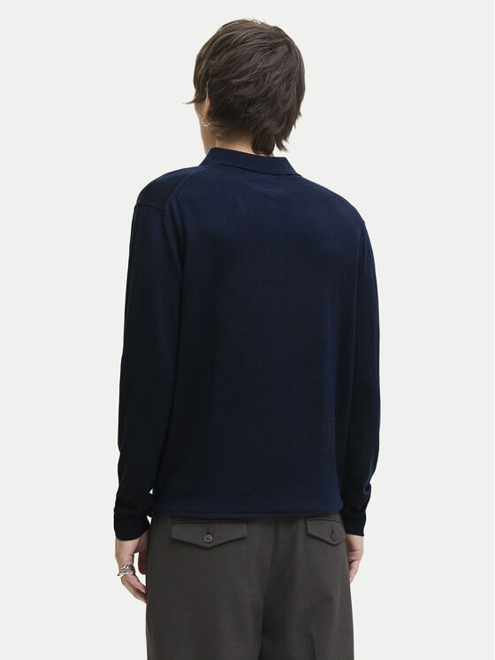 Jack & Jones Jack & Jones Sweter Merino 12281757 Granatowy Regular Fit