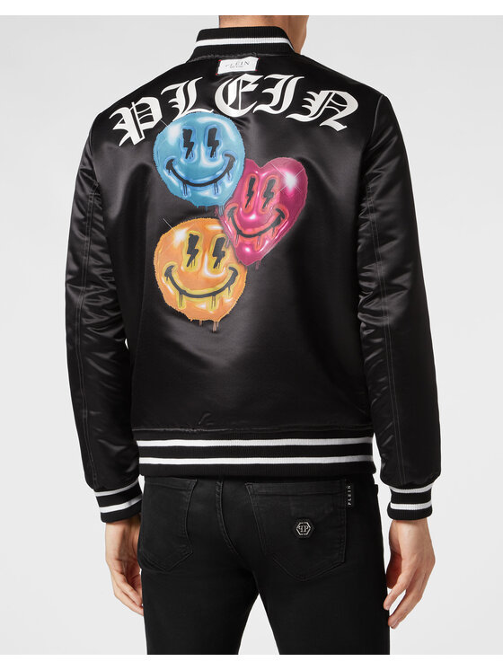 PHILIPP PLEIN PHILIPP PLEIN Kurtka bomber 15741 Czarny Regular Fit