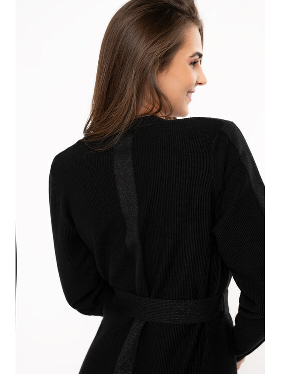 QUIOSQUE QUIOSQUE Kardigán 6TT001 Čierna Regular Fit