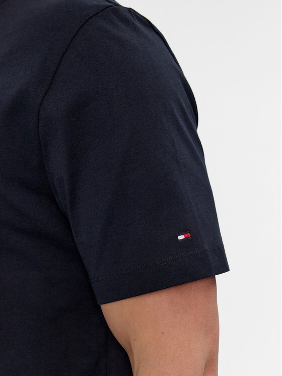 Tommy Hilfiger Tommy Hilfiger Tričko Label Hd Print Tee MW0MW34391 Tmavomodrá Regular Fit