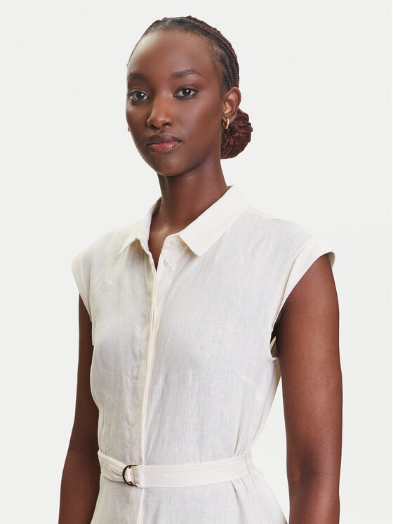 Marella Marella Vestito chemisier Rodesia 2515221262 Écru Regular Fit