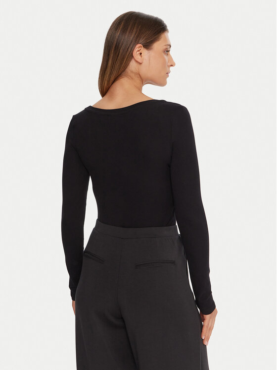 Guess Guess Боді V5BP09 KCBF1 Чорний Slim Fit