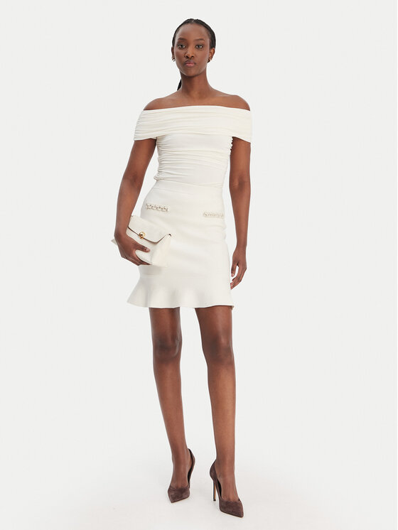 Guess Guess Minigonna W6RD75 Z4422 Écru Regular Fit