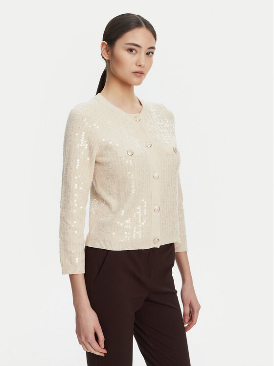 Marella Marella Cardigan Siena1 2523346094 Écru Regular Fit