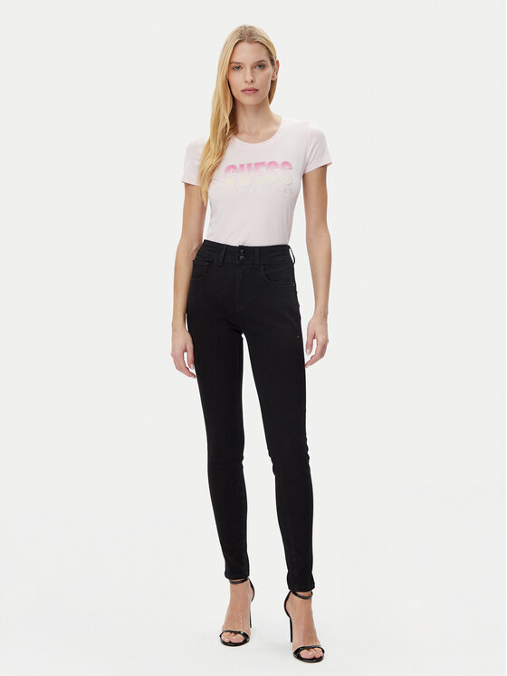 Guess Guess Тишърт W5GI14 J1314 Розов Regular Fit
