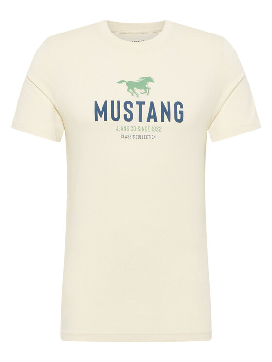 Mustang Mustang T-Shirt AUSTIN Beżowy Regular Fit