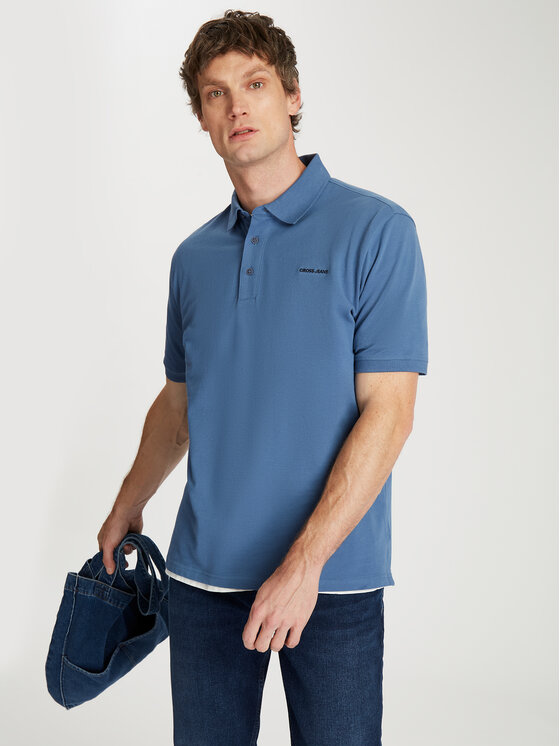 Cross Jeans Cross Jeans Polo 16081-005 Niebieski Regular Fit