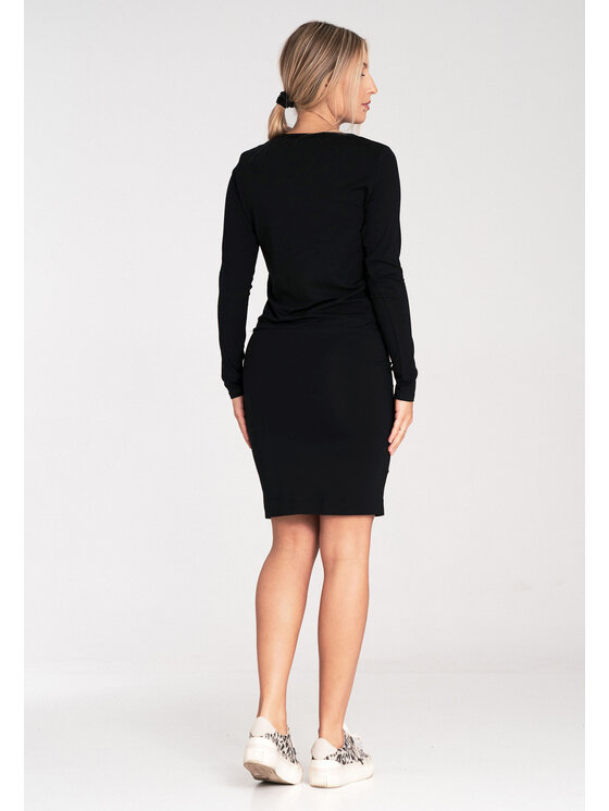 FIGL FIGL Každodenné šaty M1049 Čierna Casual Fit