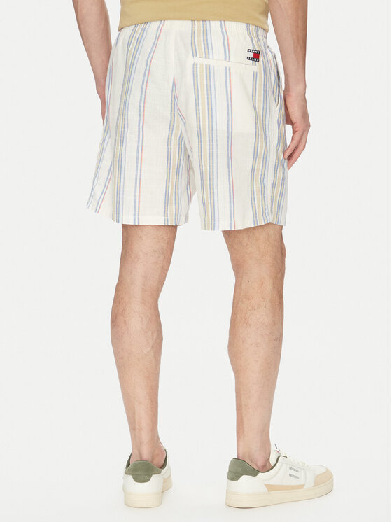 Tommy Jeans Tommy Jeans Pantaloncini di tessuto DM0DM21948 Écru Regular Fit