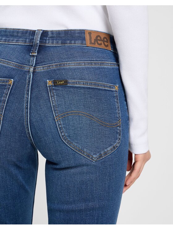 Lee Lee Jeansy MARION Niebieski Straight Leg