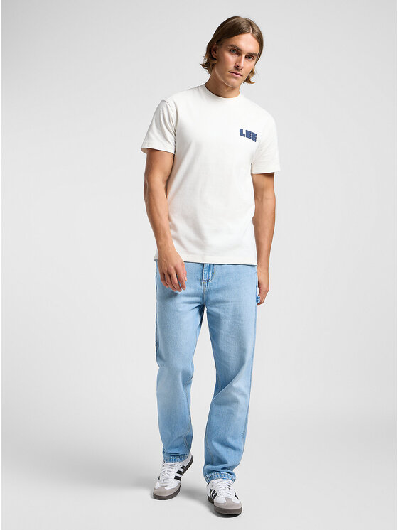 Lee Lee T-Shirt GRAPHIC TEE Beżowy Regular Fit