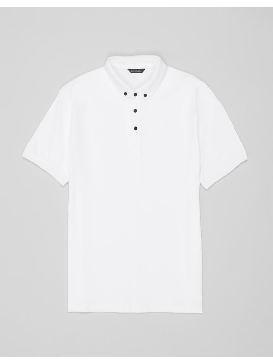 Borgio Borgio Polo matteo Biały Classic Fit