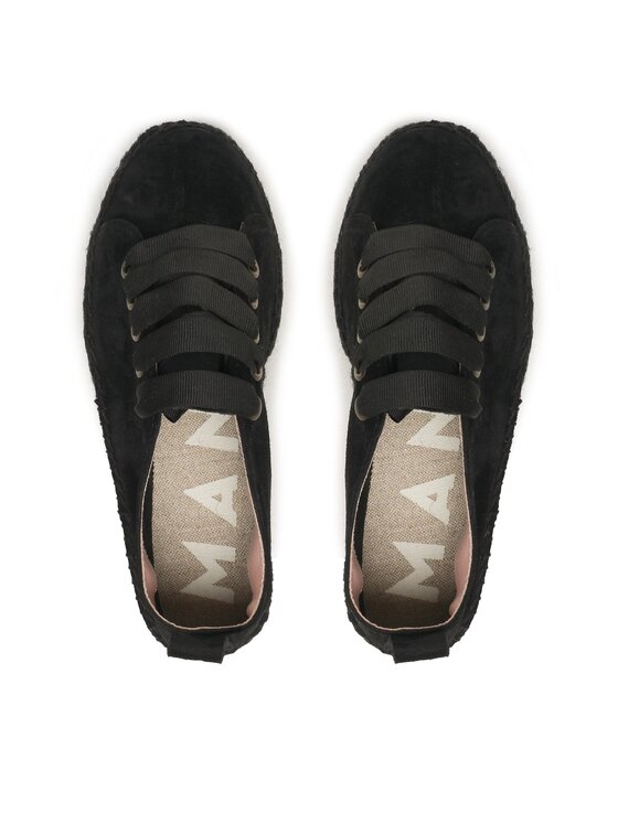 Manebi Manebi Еспадрильї Lace-Up Espadrilles R 2.2 E0 Чорний