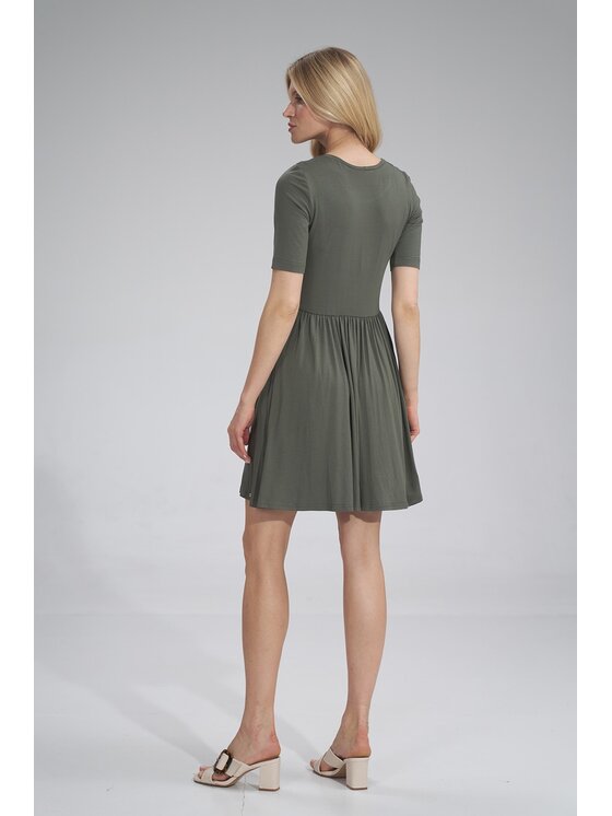 FIGL FIGL Sukienka M751 Khaki Regular Fit