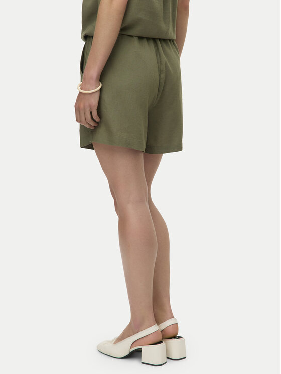 Vero Moda Vero Moda Medžiaginiai šortai Thea 10333804 Žalia Loose Fit