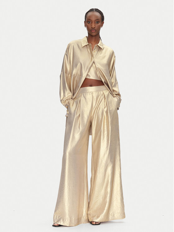 ACCESS FASHION ACCESS FASHION Palazzo hlače 53-5034-922 Zlatna Wide Leg