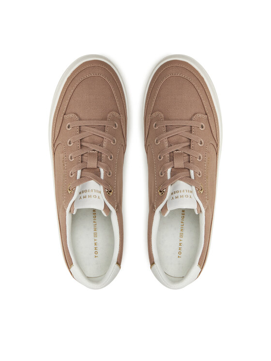 Tommy Hilfiger Tommy Hilfiger Sneakersy Essential Vulc Textile Sneaker FW0FW08323 Beżowy