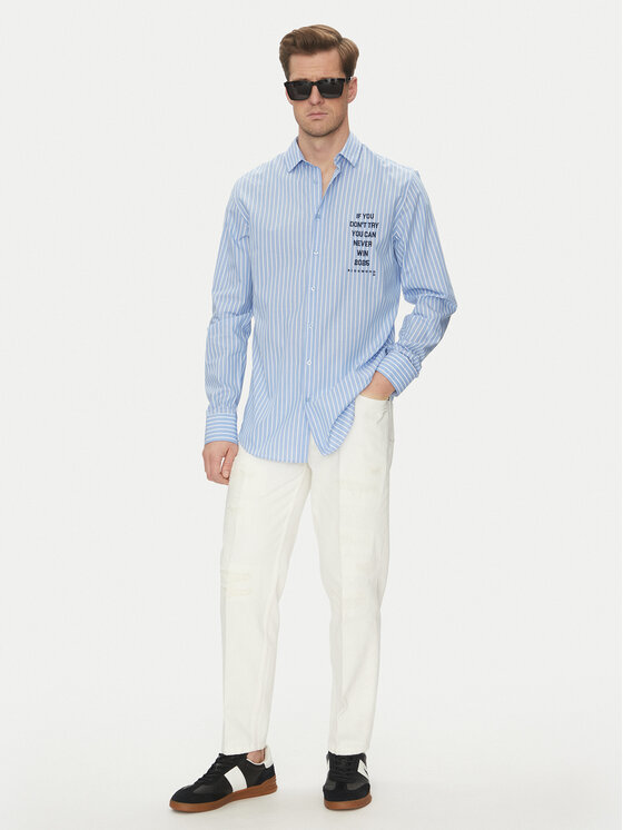 Richmond X Richmond X Koszula UMP25077CA Niebieski Regular Fit