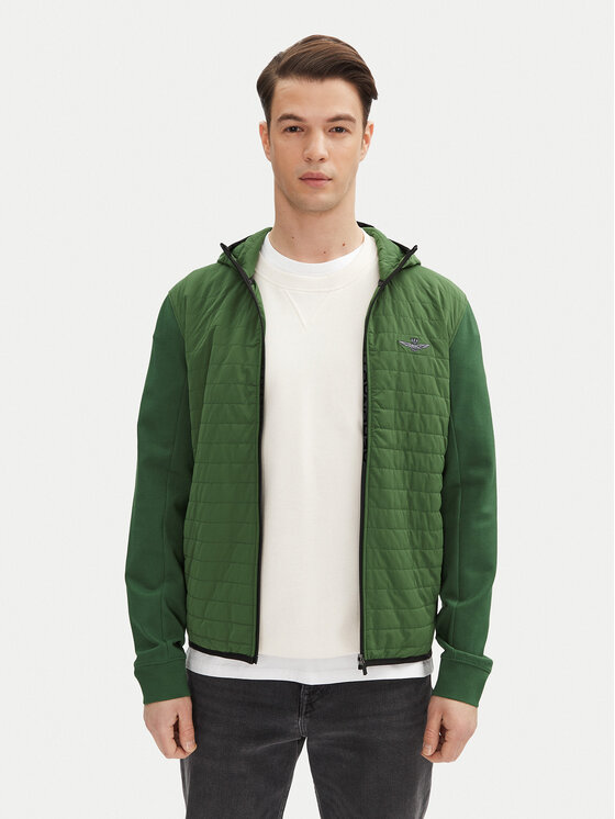 Aeronautica Militare Aeronautica Militare Μπουφάν μεταβατικό 251AF498F559 Πράσινο Regular Fit