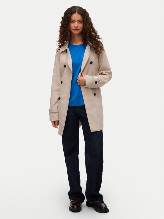 Vero Moda Vero Moda Trench Chelsea 10329343 Gri Regular Fit