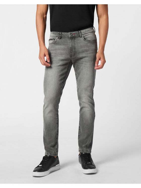 PHILIPP PLEIN PHILIPP PLEIN Džínsy 25899 Sivá Skinny Fit