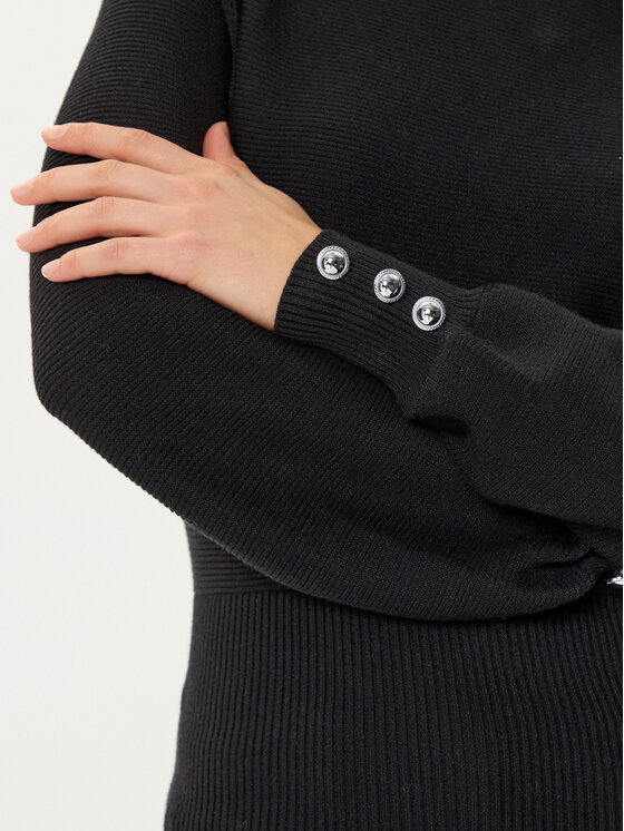 Morgan Morgan Sweter 242-MGENEVA Czarny Slim Fit