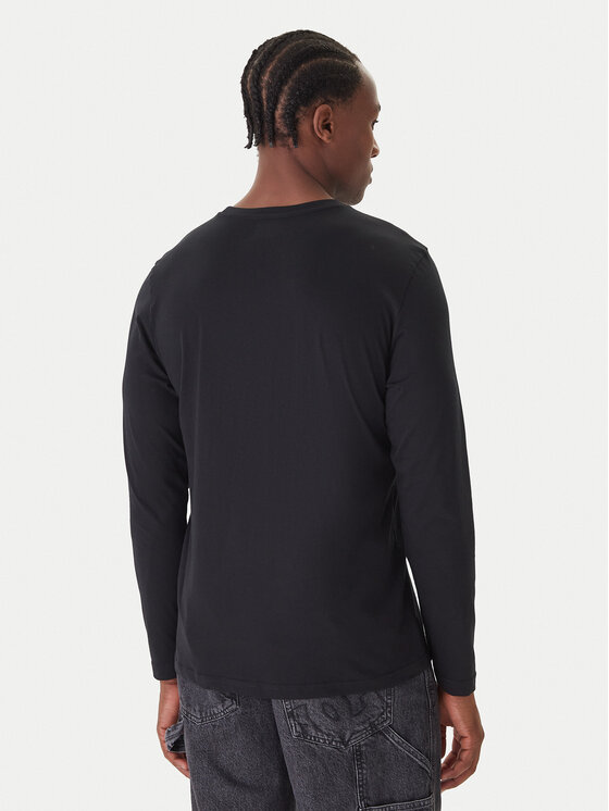 Kappa Kappa Rinkinys: 2 ilgarankoviai marškinėliai Logo Saro 37216LW Juoda Regular Fit
