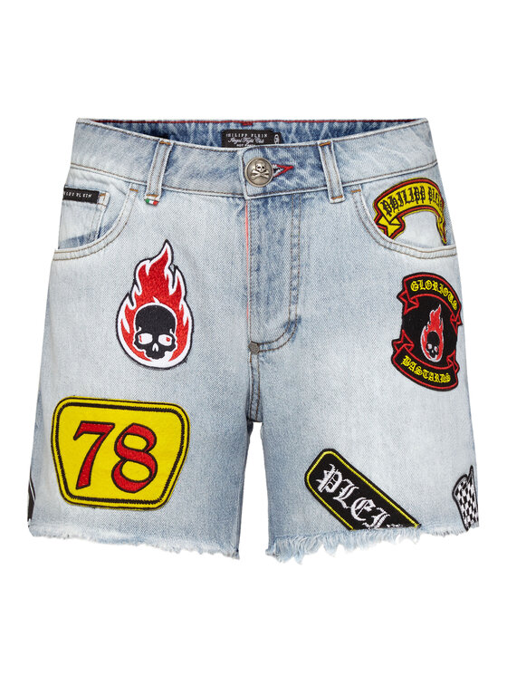 PHILIPP PLEIN PHILIPP PLEIN Džínové šortky 30881 Modrá