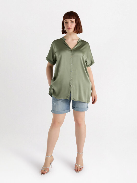 Fiorella Rubino Fiorella Rubino Koszula 5002L000162N035 Zielony Regular Fit