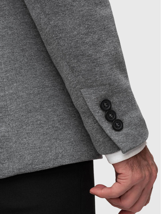Ombre Ombre Marynarka M170 Szary Slim Fit