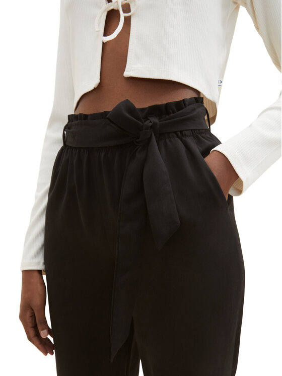 Tom Tailor Denim Tom Tailor Denim Pantaloni di tessuto 1035436 Nero