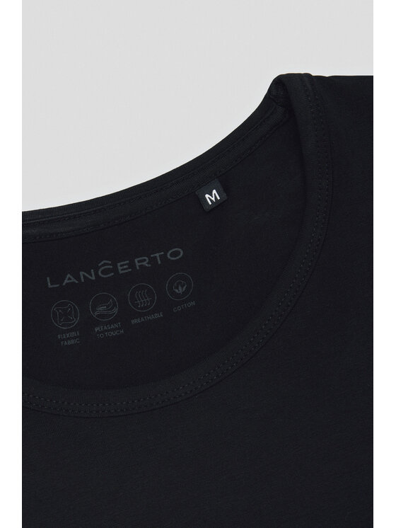 Lancerto Lancerto T-Shirt Calum TS073124000016 Czarny Regular Fit
