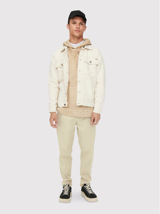 Only & Sons Only & Sons Spodnie materiałowe Leo 22013002 Beżowy Regular Fit