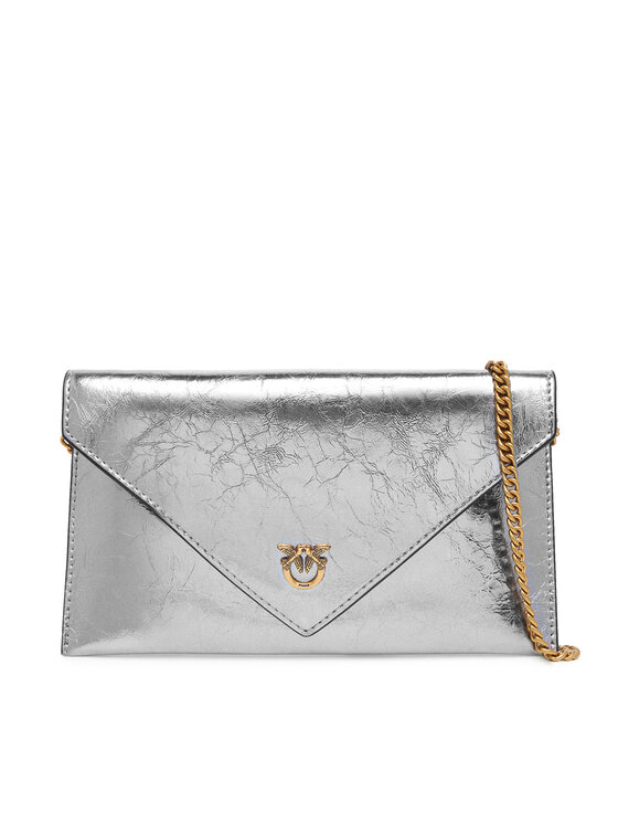 PINKO PINKO Handtasche Flat Purse Mini AI 25-26 PCPL 105347 A2OT Silberfarben