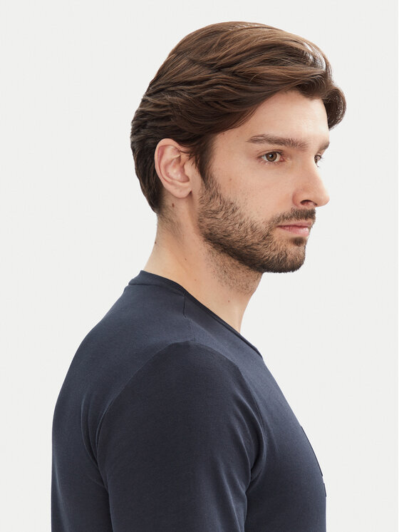 EA7 Emporio Armani EA7 Emporio Armani Majica dugih rukava 7M000227 AF10373 UB102 Tamnoplava Slim Fit