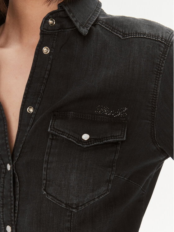 Liu Jo Liu Jo camicia di jeans UF3048 D4051 Nero Regular Fit