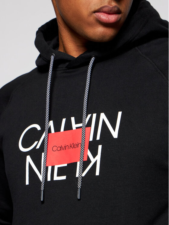 Calvin klein text reverse logo hoodie hot sale