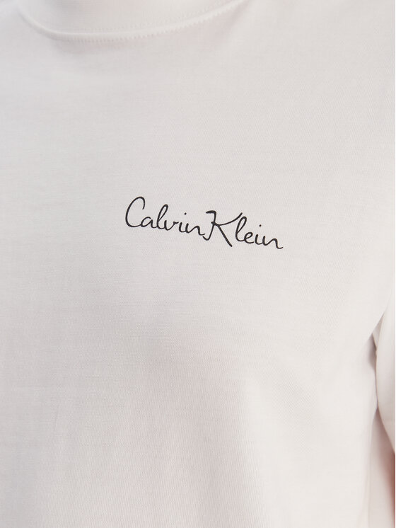 Calvin Klein Calvin Klein T-Shirt Calvin Klein-Lv047E809G Yaa LV047E809G Bílá Classic Fit