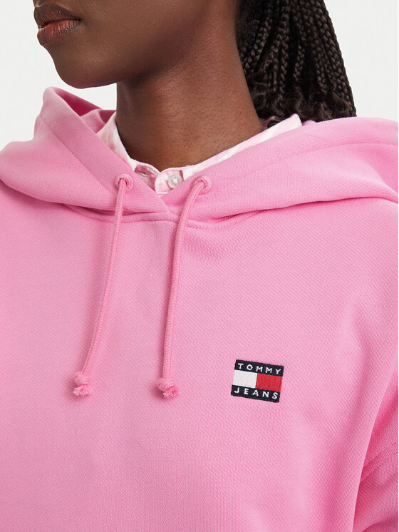 Tommy Jeans Tommy Jeans Mikina Badge DW0DW19414 Světle růžová Boxy Fit