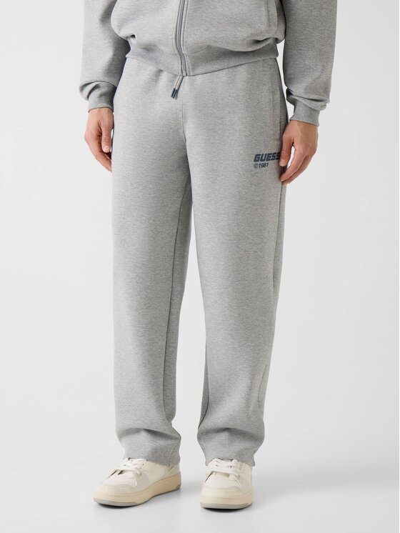 Guess Guess Kalhoty z materiálu 180801 Šedá Regular Fit