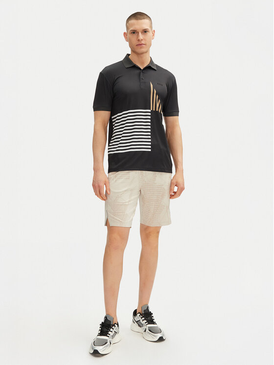 BOSS BOSS Polo särk Paddy Striped C1 50539506 Must Regular Fit