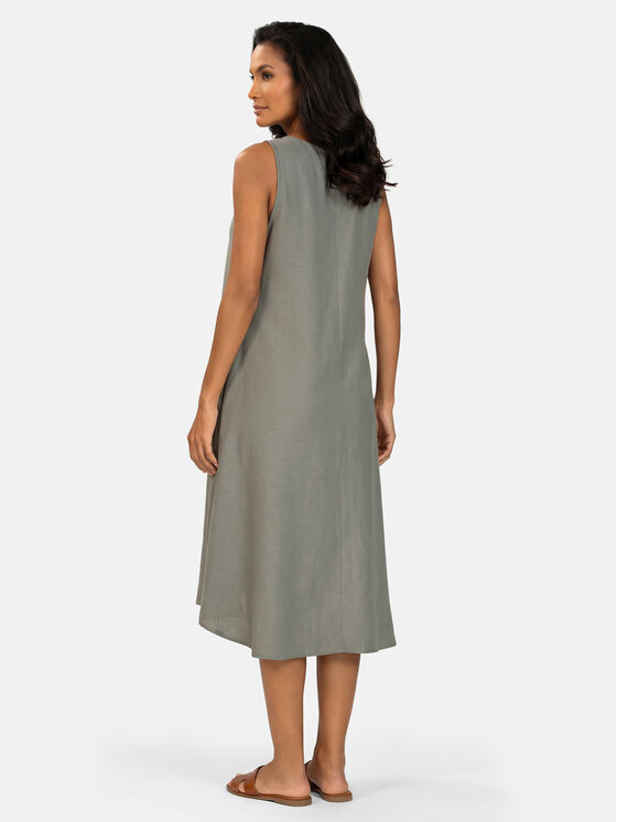 Feba Feba Sukienka letnia F253 Khaki Oversize